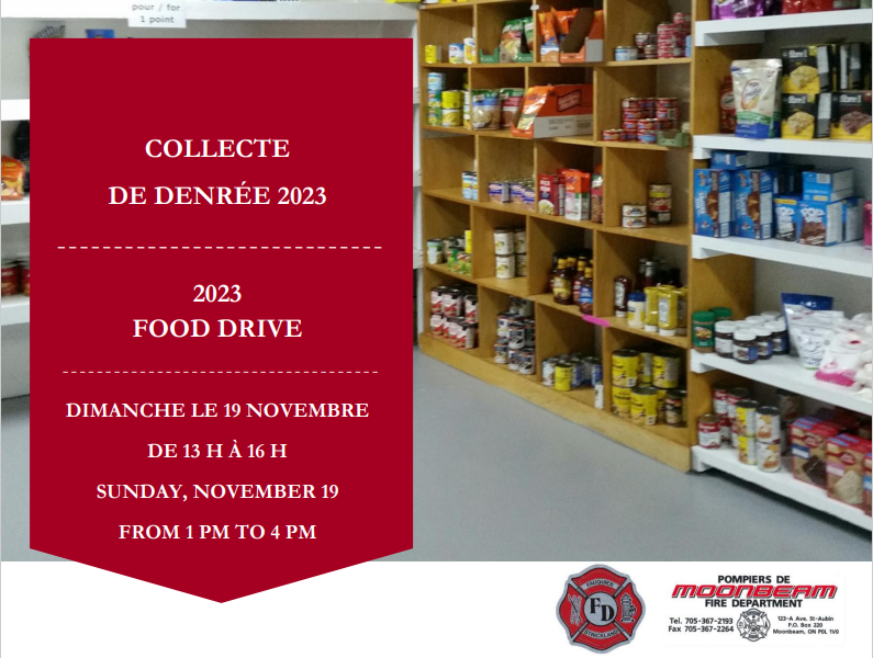 2023 Food Drive Township of Moonbeam